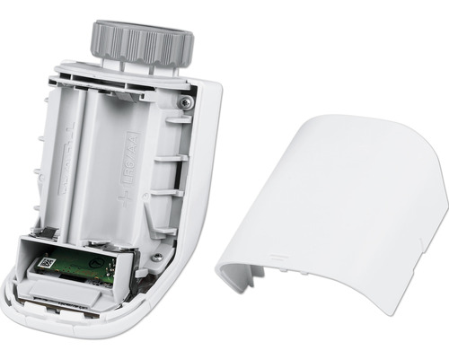 Robinet thermostatique ouvert avec compartiment à piles