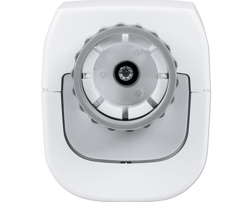 Gros plan d''un coffre de volet roulant avec un bouton rotatif pour commander le volet