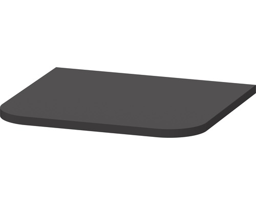 Abdeckplatte DURAVIT Happy D.2 Plus 40.3x36.4 cm graphit supermatt HP030008080 Rechteckige Tischplatte mit abgerundeter Ecke