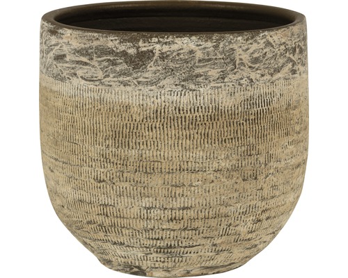 Pot de fleurs décoratif avec surface structurée