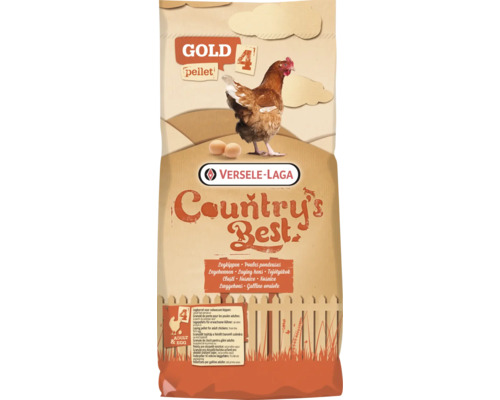 Gefügelfutter VERSELE-LAGA Country's Best GOLD 4 GALLICO Pellet 20kg Legepellets für Legehennen ab ca. 18 Wochen, Hühnerfutter