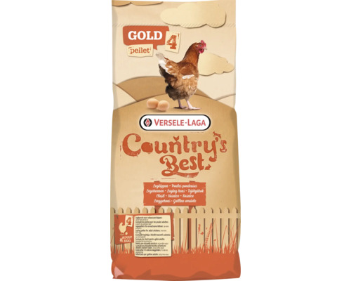 Alimentation structurée VERSELE-LAGA Country's Best GOLD 4 GALLICO Pellet 20kg Granulés de ponte pour poules pondeuses à partir d'env. 18 semaines, aliment pour poules