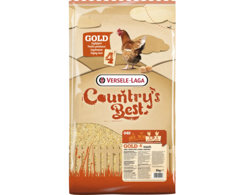 Alimentation structurée VERSELE-LAGA Country's Best GOLD 4 Mash 5kg farine de ponte pour poules pondeuses à partir d'environ 18 semaines, alimentation pour poules