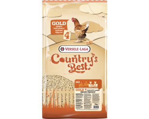 Alimentation structurée VERSELE-LAGA Country's Best GOLD 4 GALLICO Pellet 5kg Granulés de ponte pour poules pondeuses à partir d'environ 18 semaines, aliment pour poules