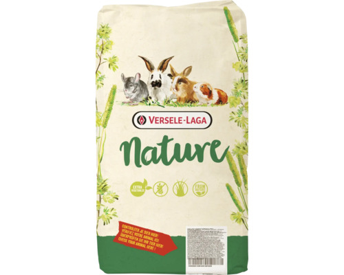 Nourriture pour rongeurs VERSELE-LAGA Nature Cuni 9 kg nourriture complète, sans céréales, riche en fibres brutes avec vitamine C essentielle pour cochons d'Inde en sachet fraîcheur