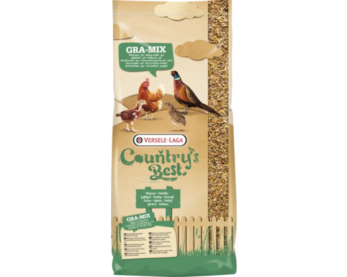 Aliment structuré VERSELE-LAGA GRA-MIX Poultry Grain Mix et Grit 20kg Mélange de céréales avec du maïs grossièrement concassé et du grit pour poules, volailles, canards, cailles et oies