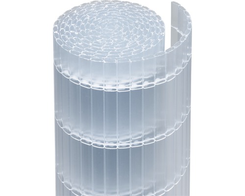 Brise-vue videx Sunline PVC 300 x 180 cm transparente Matériau de plaque alvéolaire enroulé pour la construction