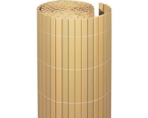 Sichtschutzmatte videx Rügen PVC 300 x 140 cm teak Gerollter Sichtschutzzaun aus Kunststoff