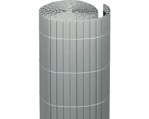 Sichtschutzmatte videx Rügen PVC 300 x 140 cm aluminium Gerollter Sichtschutz aus Kunststoff für den Aussenbereich