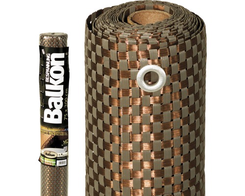 Balkonbespannung Rattan 75 x 300 cm mocca/anthrazit Balkonbespannung aus Kunststoffgeflecht, 75 x 300 cm