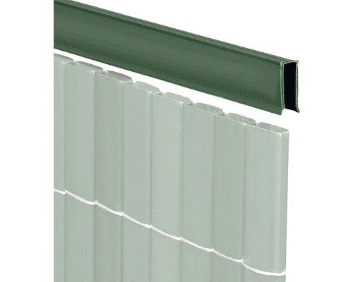 Profilé de recouvrement en U videx pour Rügen 75 cm vert Clôture de confidentialité en plastique avec profilé de finition