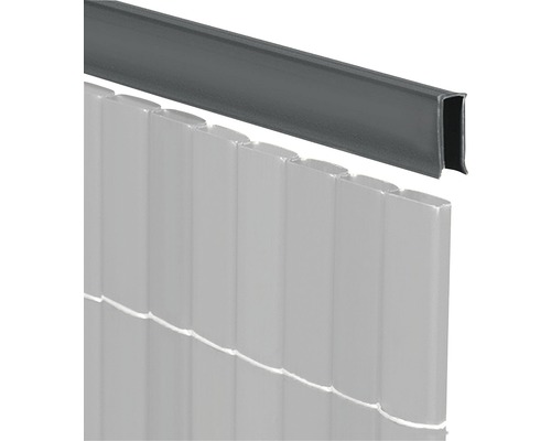 Profilé de recouvrement en U videx pour Rügen 75 cm anthracite Profilé de recouvrement de clôture pour écran d''intimité