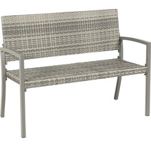 Banc de jardin en rotin avec accoudoirs
