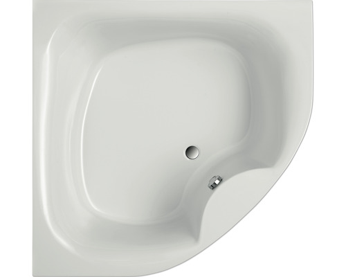 Badewanne OTTOFOND Tirana 150 x 150 cm weiss glänzend glatt 861401 Aufnahme einer Eckbadewanne von oben.