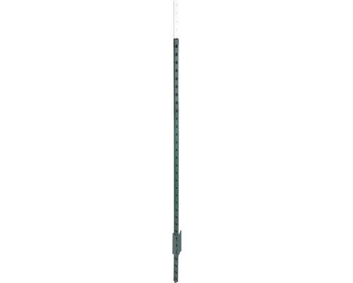 Piquet en T en acier haute résistance 182 cm laqué vert Poteau de clôture de jardin en métal avec trous de perçage