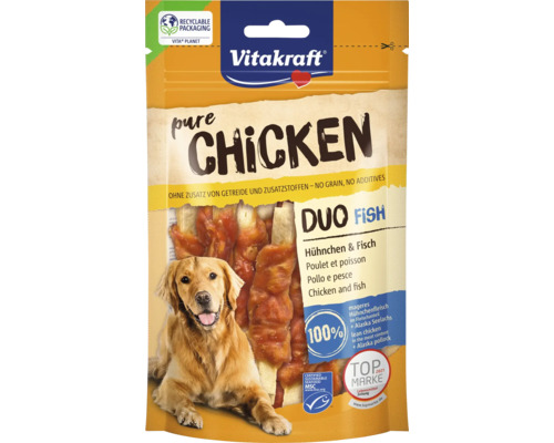 En-cas pour chiens Vitakraft CHICKEN Duo® poulet et poisson MSC