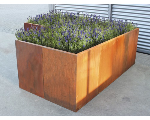 palatino Jardinière surélevée acier Corten 100x100x70 cm