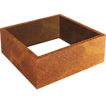 Jardinière carrée aspect rouille