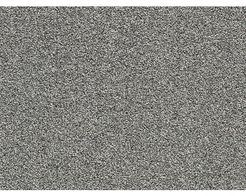 Moquette Shaggy E-Force gris FB093 largeur 400 cm (au mètre) Gros plan d''un revêtement de sol en moquette grise