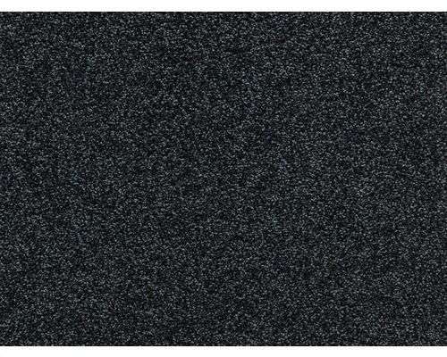 Moquette Shaggy E-Force noir FB097 400 cm de large (au mètre) Gros plan d''un tapis noir.