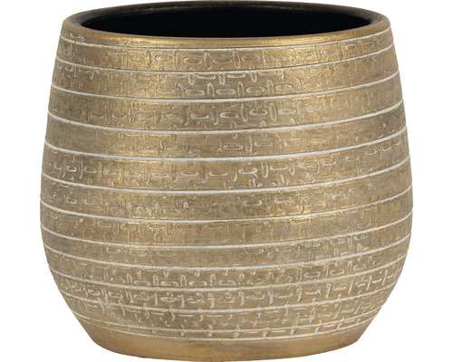 Übertopf innen Passion für Pottery Solano Ø 16 cm H 14 cm Ton gold Übertopf innen Passion für Pottery Solano Ø 16 cm H 14 cm Ton gold