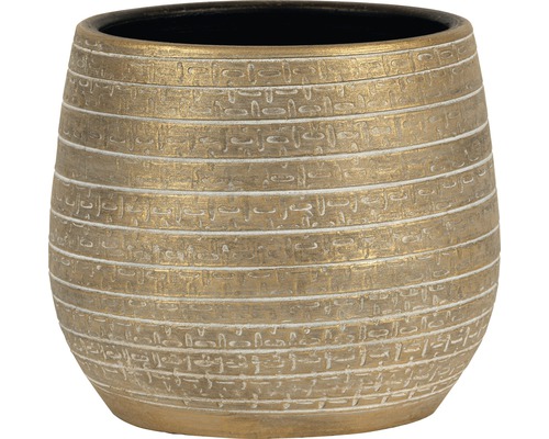 Übertopf innen Passion for Pottery Solano Ton Ø 24 cm H 22 cm gold