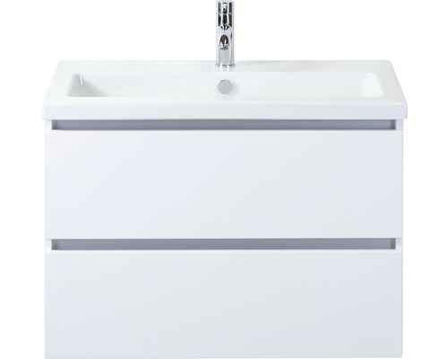 Lavabo avec meuble bas Sanox VOGUE lxhxp 81x59x41 cm couleur de façade blanc 81738301