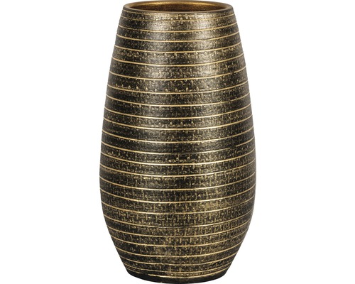 Vase à plantes Solano ø 22 h 40 cm or-noir