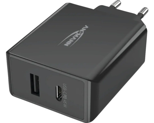 USB Ladegerät Ansmann Home Charger 247PD 3 A 45 W 2 Port schwarz