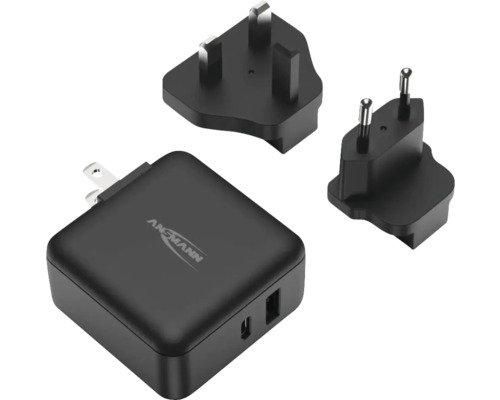 USB Ladegerät Reiseadapter Ansmann Travel Charger TC230PD 30 W 2 Ports schwarz