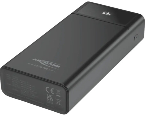 USB Ladegerät Powerbank Ansmann PB320PD 24000 mAh 22.5 W 5 Ports schwarz