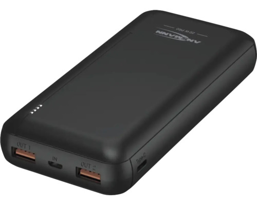 USB Ladegerät Powerbank Ansmann PB320PD 20000 mAh 20 W 3 Ports schwarz