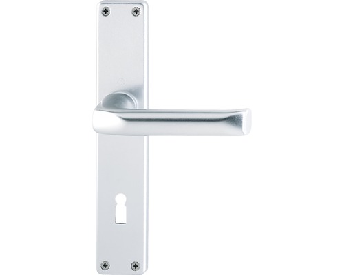 Hoppe Poignée sur plaque longue BB 6675326 London 113/202SP distance entre les trous 72 mm argent