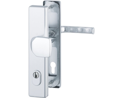 Hoppe Ferrure de protection de rechange cylindre profilé 3673403 London 61G/2222ZA/2210/113, distance entre les trous 92 mm, argent avec protection de cylindre