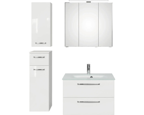 Set de meubles de salle de bains pelipal Kumba 107 cm blanc 5 pièces 99.777326094