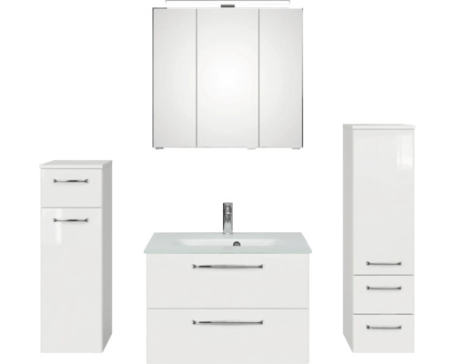 Set de meubles de salle de bains pelipal Kumba 137 cm blanc 5 pièces 99.777326092