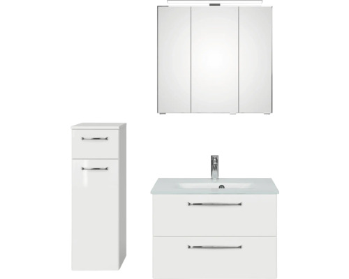 Set de meubles de salle de bains pelipal Kumba 107 cm blanc 4 pièces 99.777326091