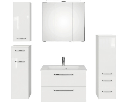 Set de meubles de salle de bains pelipal Kumba 137 cm blanc 6 pièces 99.777126093