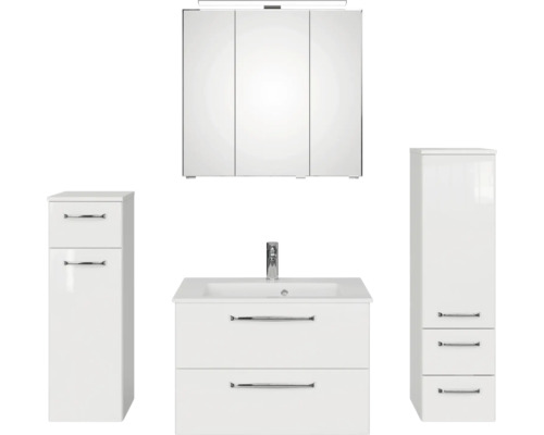 Set de meubles de salle de bains pelipal Kumba 137 cm blanc 5 pièces 99.777126092