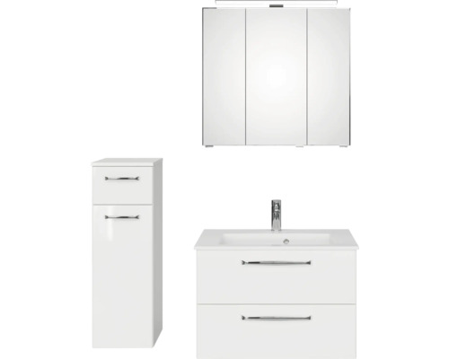 Set de meubles de salle de bains pelipal Kumba 107 cm blanc 4 pièces 99.777126091