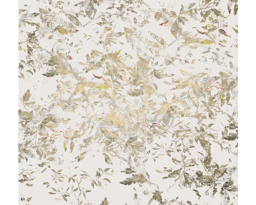 Papier peint panoramique intissé RSX6-038 Golden Feathers 6 pces 300 x 280 cm