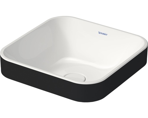 Vasque à poser DURAVIT 40 x 40 cm Happy D.2 Plus anthracite/blanc 2359406100 Vasque à poser Duravit en céramique sanitaire