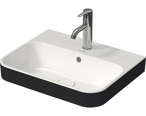 DURAVIT Aufsatzwaschbecken 50x40 cm Happy D.2 Plus Anthrazit/weiss 2360506100 Waschtisch mit Armatur