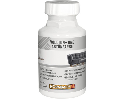 HORNBACH Voll- und Abtönfarbe weiss 250 ml Vollton- und Abtönfarbe in einer 250-Milliliter-Flasche