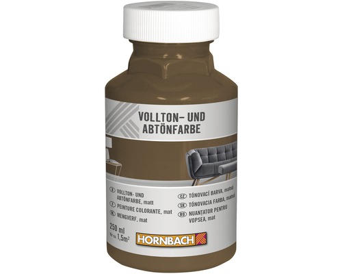 HORNBACH Voll- und Abtönfarbe mocca 250 ml Vollton- und Abtönfarbe in einer 250 ml Flasche