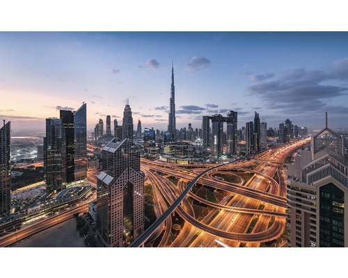 Papier peint panoramique intissé SHX9-119 Lights of Dubai 9 pces 450 x 280 cm