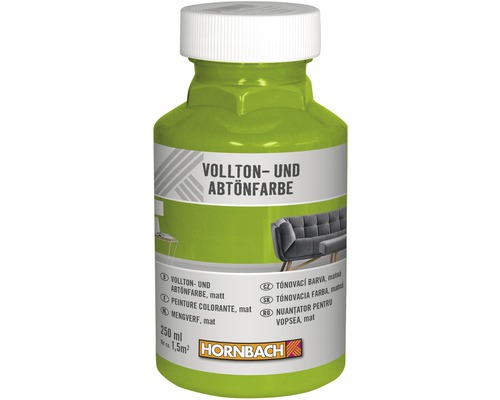 HORNBACH Voll- und Abtönfarbe lindgrün 250 ml Volltön- und Abtönfarbe in einer 250 ml Flasche