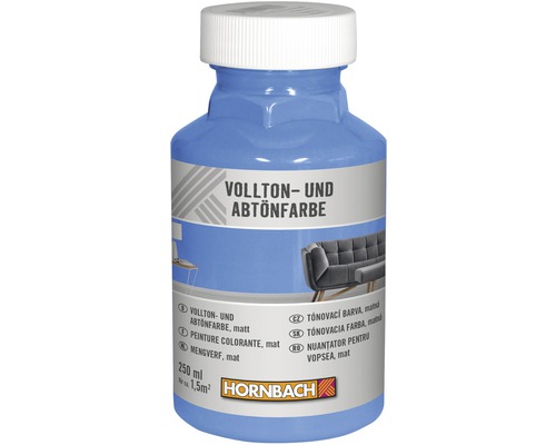 HORNBACH Voll- und Abtönfarbe marineblau 250 ml Vollton- und Abtönfarbe in einer 250 ml Flasche