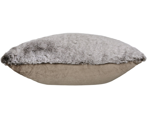 Coussin décoratif avec imitation fourrure et surface velours