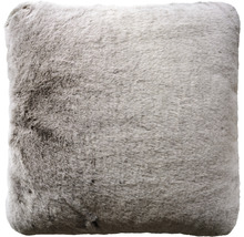 Coussin décoratif carré avec texture de fourrure